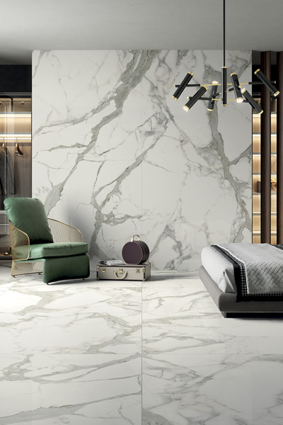 Calacatta Supremo Marmi Marble Effect Porcelain Tiles